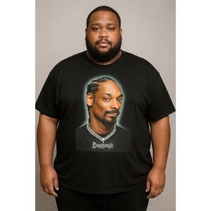 Doggy Style Snoop Dogg T-Shirt Black Graphic Print Mens Hip Hop‎ Rap Tee